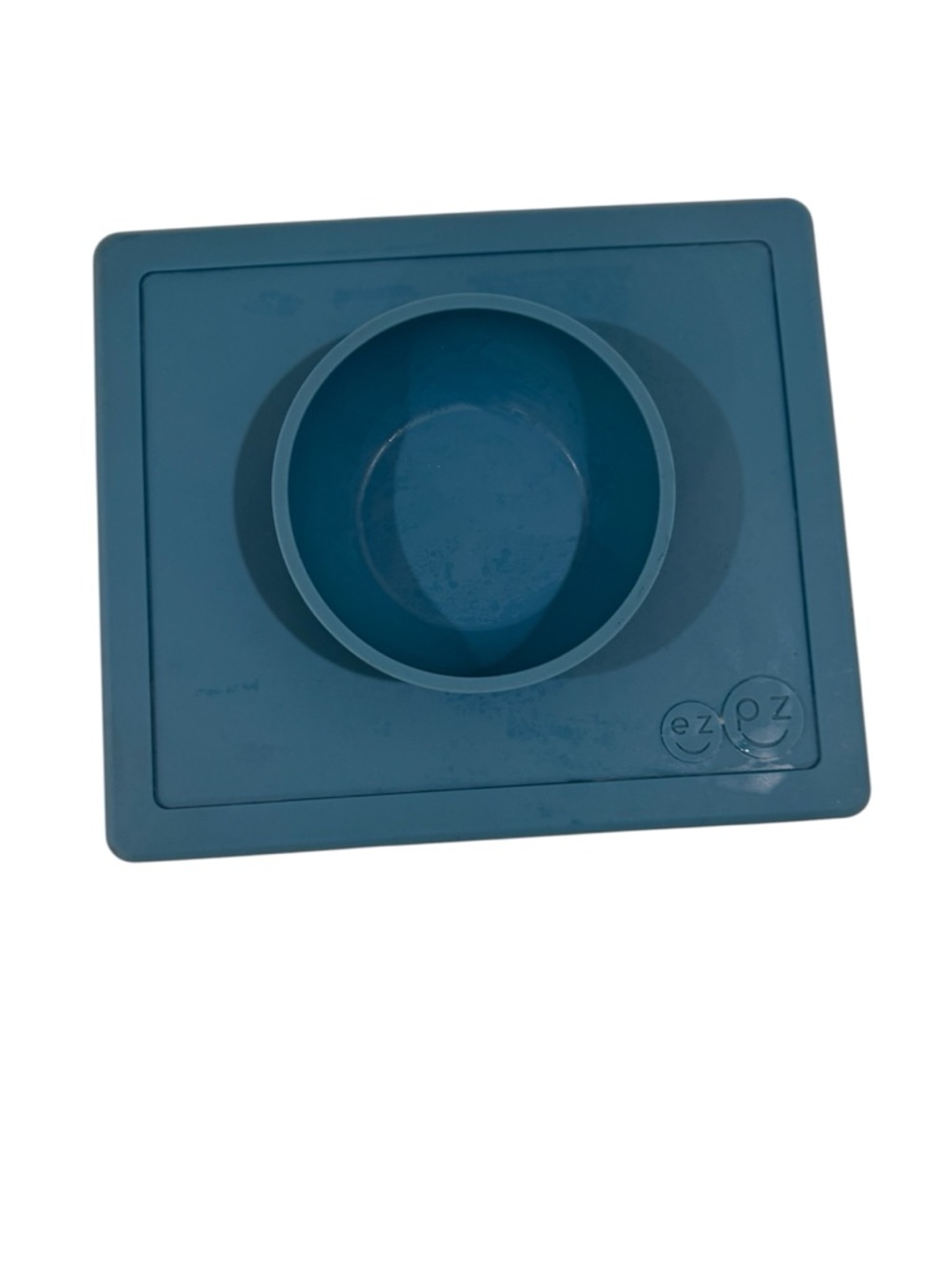 EZ PZ Happy Bowl Blue Suction Silicone Placemat ~ Like New